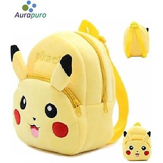                       Aurapuro Pikachu School Bag (Yellow, 11 L)                                              