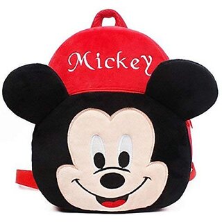 Littlehug Mickey-012 Waterproof School Bag (Red, 3 L)