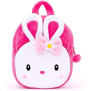 Aurapuro Soft Material School Bag For Kids Plush Backpack Cartoon Toy | Children & Gifts Boy/Girl/Baby/ Decor School Bag For Kids(Age 2 To 6 Year) Waterproof School Bag (Pink, White, 7 L) School Bag (Pink, White, 10 L)