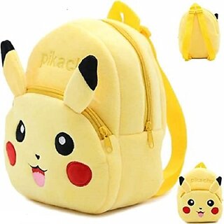                       Aurapuro Pikachu School Bag For Kids Plush Combo Of 2 School Bag (Yellow, 11 L)                                              