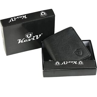                       Keviv Men & Women Casual, Formal, Travel Black Artificial Leather Wallet - Mini (12 Card Slots)                                              
