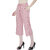 TNQ Women Rayon Dotted Capri Culottes  Polka Dotted Capri  Short Trouser  Belted Culottes
