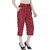 TNQ Women Rayon Dotted Capri Culottes  Polka Dotted Capri  Short Trouser  Belted Culottes