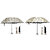 High Quality Straight Handle Solid Design Rain  Sun Protective Outdoor Umbrella  Pack of 2 (Grey Purple, Grey Black)