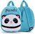 Aurapuro Kids Blue Panda Combo Bag School Bag (Blue, 10 L)