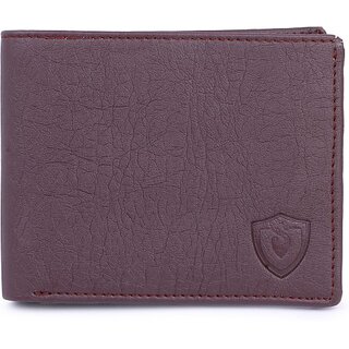                       Keviv Men Casual Maroon Artificial Leather Wallet - Mini (3 Card Slots)                                              