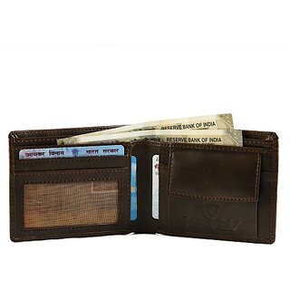                       Keviv Men Casual, Formal Brown Genuine Leather Wallet (4 Card Slots)                                              