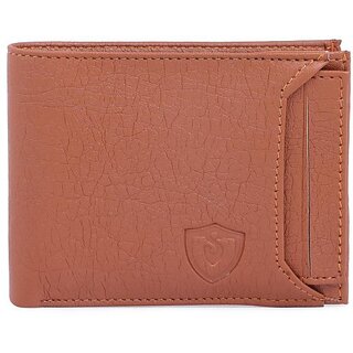                       Keviv Men Tan Artificial Leather Wallet - Mini (10 Card Slots)                                              