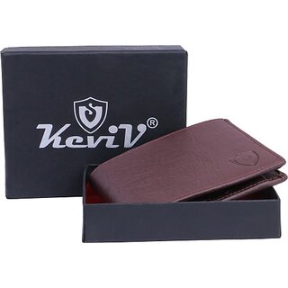 Keviv Men Casual Brown Artificial Leather Wallet - Mini (5 Card Slots)