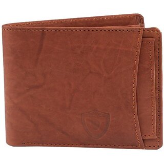                       Keviv Men Brown Genuine Leather Wallet - Mini (10 Card Slots)                                              