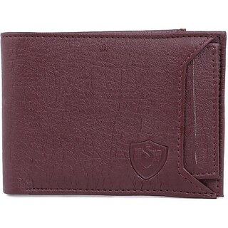                       Keviv Men Casual Brown Artificial Leather Wallet - Mini (10 Card Slots)                                              