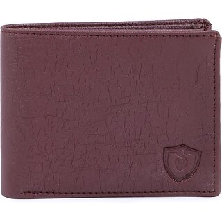                       Keviv Men Casual Maroon Artificial Leather Wallet - Mini (8 Card Slots)                                              