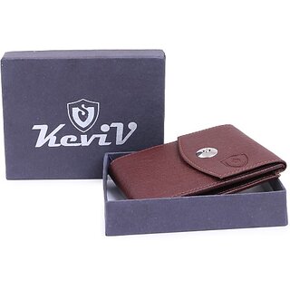                       Keviv Men Brown Artificial Leather Wallet - Mini (10 Card Slots)                                              