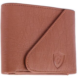                       Keviv Men Casual Tan Artificial Leather Wallet - Mini (1 Card Slot)                                              