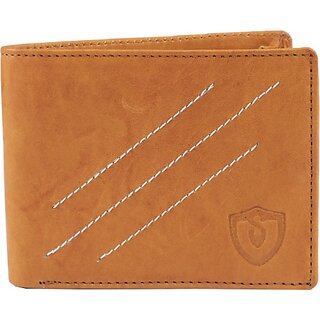                       Keviv Men Casual Tan Genuine Leather Wallet - Mini (5 Card Slots)                                              