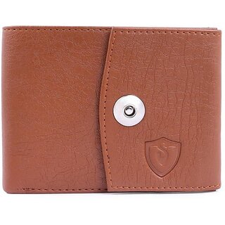                       Keviv Men Tan Artificial Leather Wallet - Mini (10 Card Slots)                                              