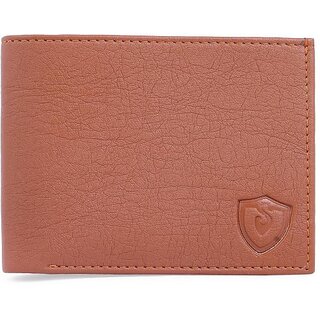                       Keviv Men Tan Artificial Leather Wallet - Mini (10 Card Slots)                                              