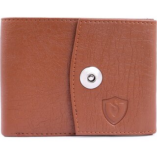                       Keviv Men Tan Artificial Leather Wallet - Regular Size (8 Card Slots)                                              