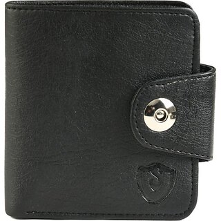                      Keviv Men & Women Casual, Formal, Travel Black Artificial Leather Wallet - Mini (12 Card Slots)                                              