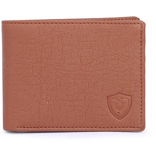                       Keviv Men Casual Tan Artificial Leather Wallet - Mini (5 Card Slots)                                              