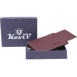                       Keviv Men Brown Artificial Leather Wallet - Mini (10 Card Slots)                                              