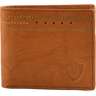                       Keviv Men Casual, Formal Tan Genuine Leather Wallet - Mini (10 Card Slots)                                              