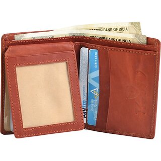                       Keviv Men & Women Casual, Formal, Travel Red Genuine Leather RFID  Wrist Wallet - Mini (12 Card Slots)                                              