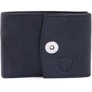                       Keviv Men Casual Black Artificial Leather Wallet - Mini (8 Card Slots)                                              