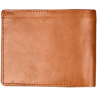                       Keviv Men Casual Tan Genuine Leather Wallet - Mini (5 Card Slots)                                              
