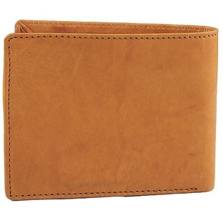                       Keviv Men Tan Genuine Leather Wallet - Mini (10 Card Slots)                                              