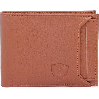                       Keviv Men Tan Artificial Leather Wallet - Mini (10 Card Slots)                                              