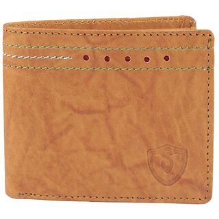                       Keviv Men Casual Brown Genuine Leather Wallet - Mini (4 Card Slots)                                              