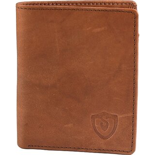                       Keviv Men & Women Casual, Formal, Travel Brown Genuine Leather RFID  Wallet - Mini (12 Card Slots)                                              