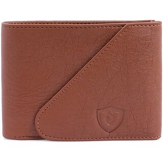                       Keviv Men Tan Artificial Leather Wallet - Mini (10 Card Slots)                                              