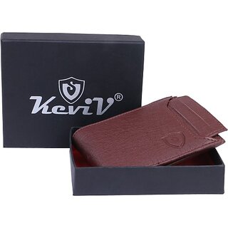                      Keviv Men Casual Brown Artificial Leather Wallet - Mini (5 Card Slots)                                              