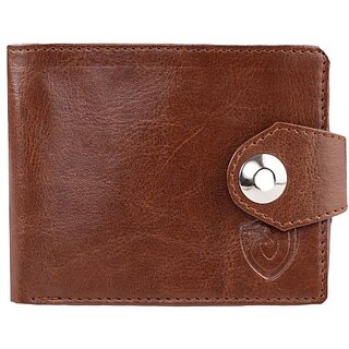                       Keviv Men Tan Genuine Leather Wallet - Mini (10 Card Slots)                                              