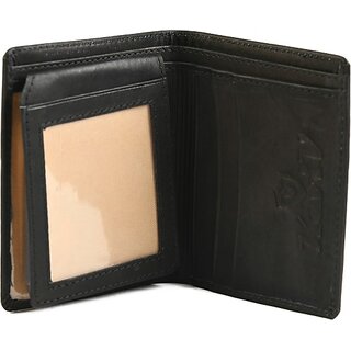                       Keviv Men & Women Casual, Formal, Travel Black Genuine Leather RFID  Wrist Wallet - Mini (12 Card Slots)                                              