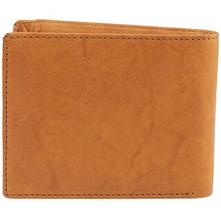                       Keviv Men Casual Tan Genuine Leather Wallet - Mini (9 Card Slots)                                              