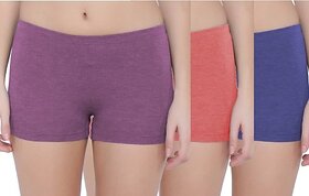 Eleg Style Pack Of 3 Women Boy Short Multicolor Panty