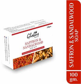 Globus Naturals Saffron  Sandalwood Soap For Glowing Skin (100gm)