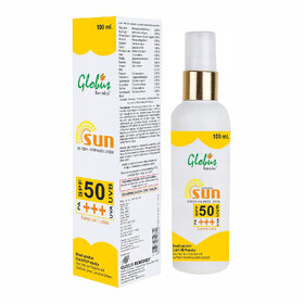 Globus Naturals Sunscreen Lotion, Daily Sun Protect for Face  Body, SPF 50+++ Broad Spectrum UVA  UVB Protection