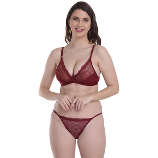                       ABELA SET Singel Maroon                                              