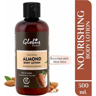                       Globus Naturals Nourishing Almond Body Lotion Enriched with Aloevera,Coconut,Kokum Butter 300                                              