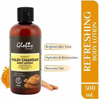                       Globus Naturals Refreshing Haldi Chandan Body Lotion Enriched With Neem,Tulsi                                              