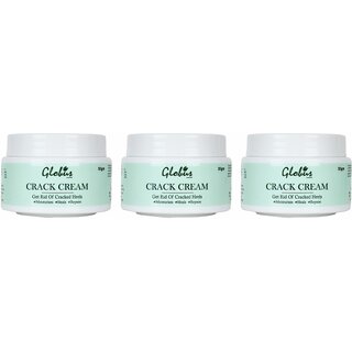                       Globus Naturals Crack Cream Green 50 gm, Set of 3                                              