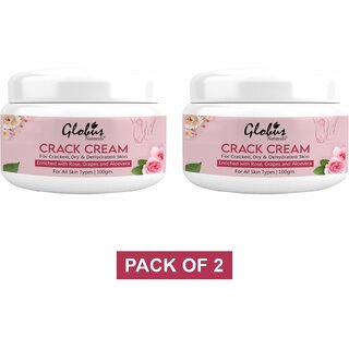                       Globus Naturals Crack Cream For Dry Cracked Heels & Feet| Rose|Almonds |Lavender                                              
