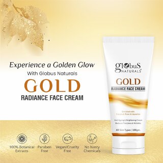Globus Naturals Gold Radiance Anti Ageing & Brightening Face Cream, Enriched with Enriched with Coconut, Rose & Liquorice, Skin Lightening Formula, Reduces Fine Lines & Wrinkles, 100 gms Globus Naturals Gold Radiance Anti Ageing & Brightening Face Cream, Enriched with Enriched with Coconut, Rose & Liquorice, Skin Lightening Formula, Reduces Fine Lines & Wrinkles, 100 gms