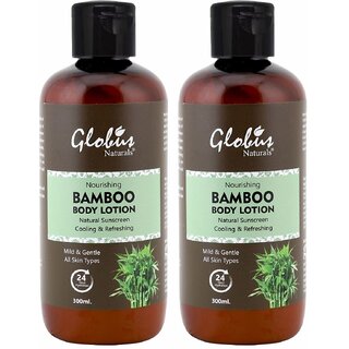                       Globus Naturals Nourishing Bamboo Body Lotion|Natural Sunscreen|Cooling & Refreshing                                              