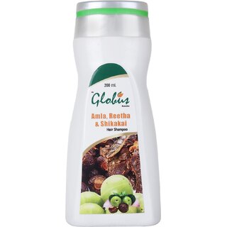                       Globus Remedies Amla Reetha Shikakai Shampoo - 200 ml                                              