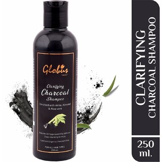                       Globus Naturals Clarifying Charcoal Shampoo| Reduces damage caused by pollution                                              